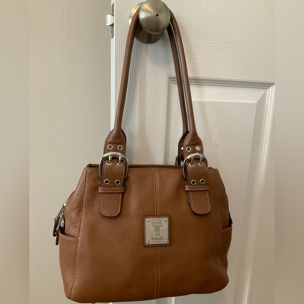 Tan Leather Tignanello Shoulder Bag